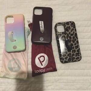 BUNDLE of 3 gently used IPHONE 11 PRO loopy cases! Made for rightys
